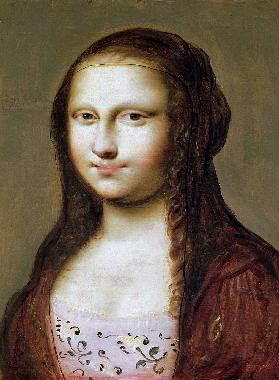 Portrait of a Woman Inspired by the Mona Lisa