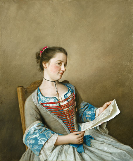 Bildnis der Mlle Lavergne, der Nichte des Künstlers von Jean-Étienne Liotard