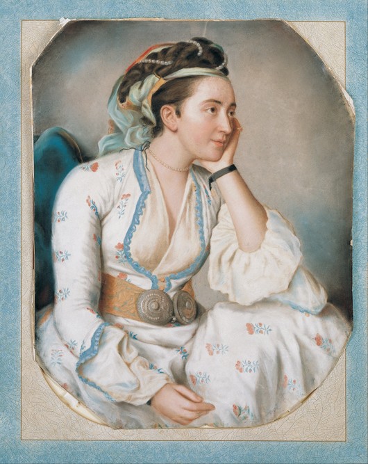 Dame in türkischer Tracht von Jean-Étienne Liotard
