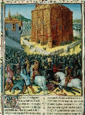 Ms Fr 247 fol.213 The Siege of Jerusalem Nebuchadnezzar, illustration from ''Antiquites Judaiques'',