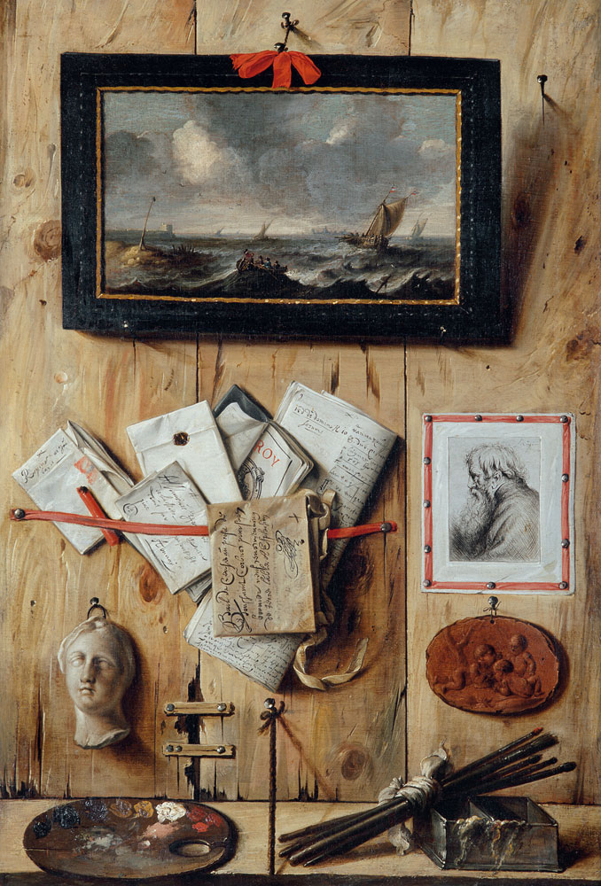 Eine Ecke des Ateliers von Jean-Francois de Le Motte