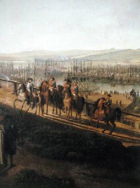 Napoleon Bonaparte (1769-1821) Visiting the Camp at Boulogne in July 1804, detail of Napoleon and th 1806