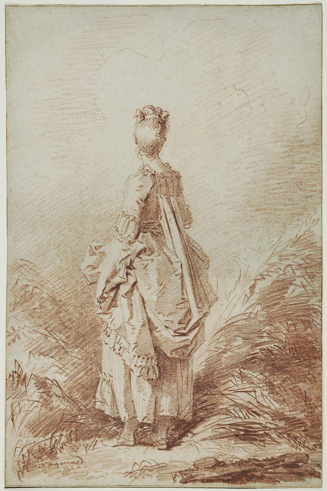 Junge stehende Frau, zurückblickend von Jean Honoré Fragonard