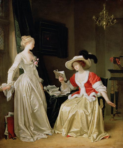 Die Leserin (gemalt mit Marguerite Gérard) von Jean Honoré Fragonard