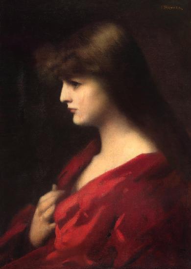 Study of a Woman in Red early 1890