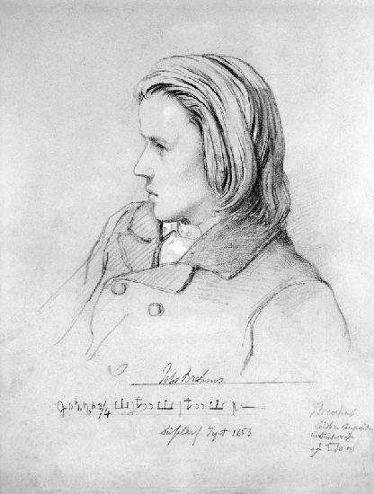 Johannes Brahms (1833-97) aged twenty 1853 cil o