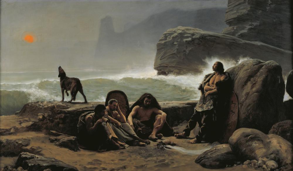 Les gardescôtes gaulois (Die gallischen Küstenwächter) von Jean Jules Antoine Lecomte du Nouey