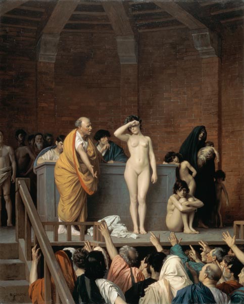 Sklavenmarkt in Rom von Jean-Léon Gérome