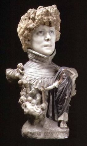 Portrait Bust of Sarah Bernhardt (1844-1923) French actress c.1890
