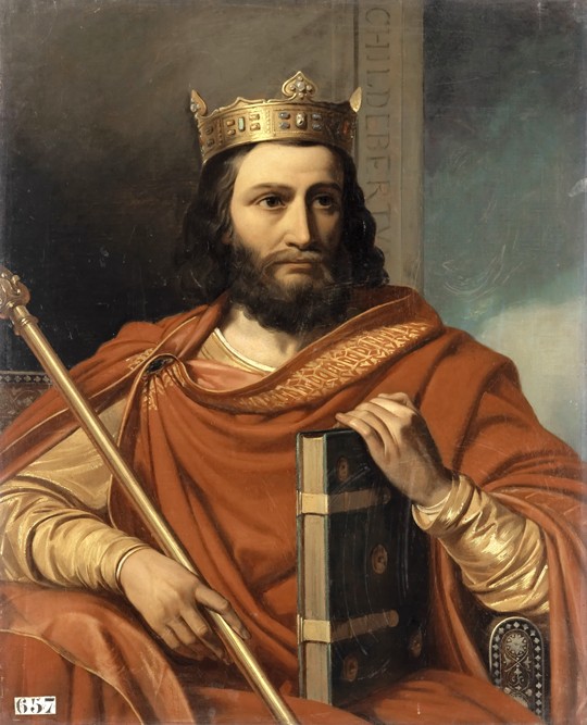 Childebert I., König der Franken von Jean Louis Bezard