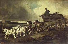 Der Kohlenwagen von Jean Louis Théodore Géricault