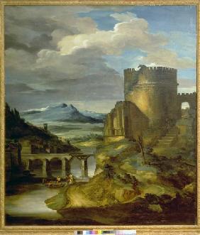 Landschaft mit römischem Grabmal (Der Morgen) 1817/1820