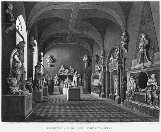 First view of the 17th century room, Musee des Monuments Francais, Paris, illustration from ''Vues p von Jean Lubin Vauzelle