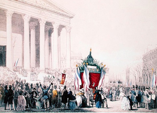 Funeral of the victims of the riots of February 1848 at the Church of La Madeleine, 4th March 1848 von Jean Naissant