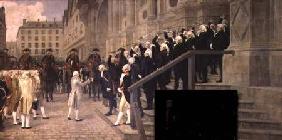 The Reception of Louis XVI at the Hotel de Ville by the Parisian Municipality in 1789 1891