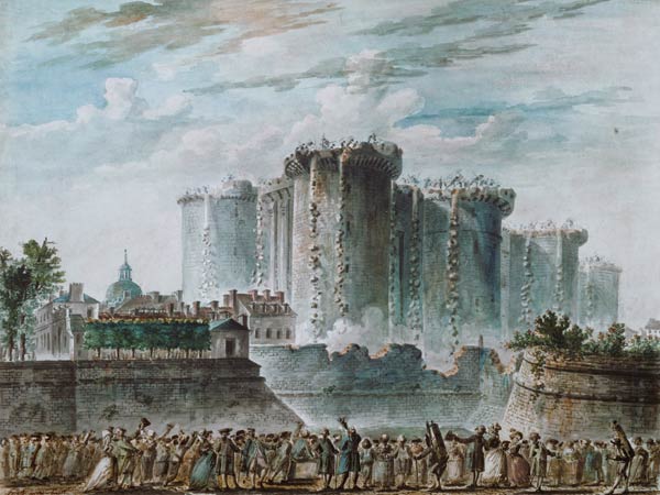 The Destruction of the Bastille, 14th July 1789 von Jean-Pierre Houel
