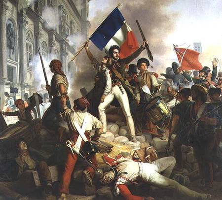 Fighting at the Hotel de Ville, 28th July 1830 von Jean Victor Schnetz