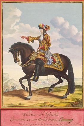 König Ludwig XIV. bei der Schlacht von Cambrai