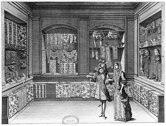 The Shop of Galanteries, illustration from ''Recueil d''ornements'', late 17th century von Jean II (the Younger) Berain