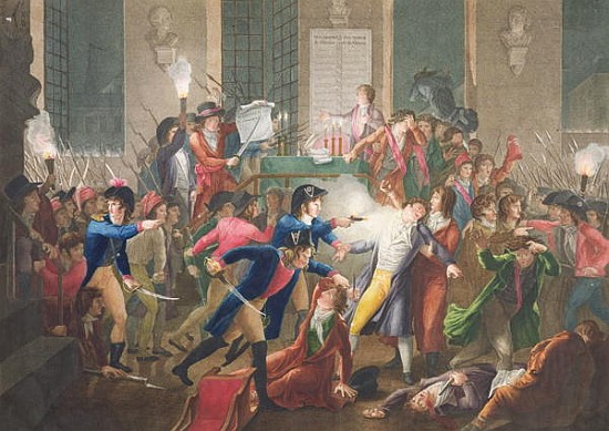 The Arrest of Robespierre, ''The Night of the 9th to 10th Thermidor, Year II, 27th July 1794'' von Jean Joseph Francois Tassaert