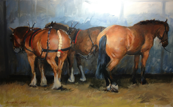Horses - Heavy Horses - Chertsey Show von Jennifer Wright