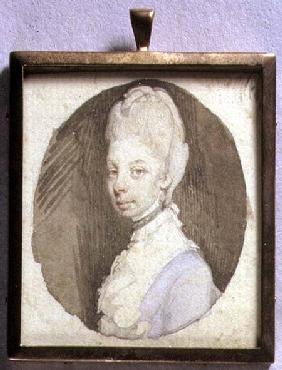 Portrait Miniature of Queen Charlotte (1744-1818) c.1772 (w/c on ivory)