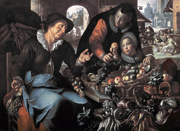 The fruit and vegetable seller von Joachim Antonisz Wtewael