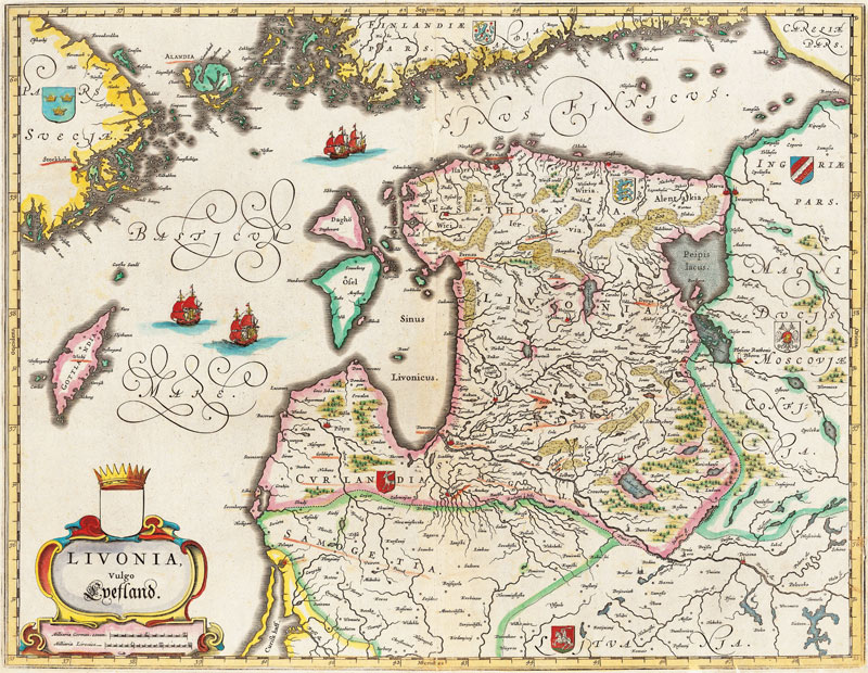 Karte von Livland, Vulgo Lyefland, Atlas Maior von Joan Blaeu