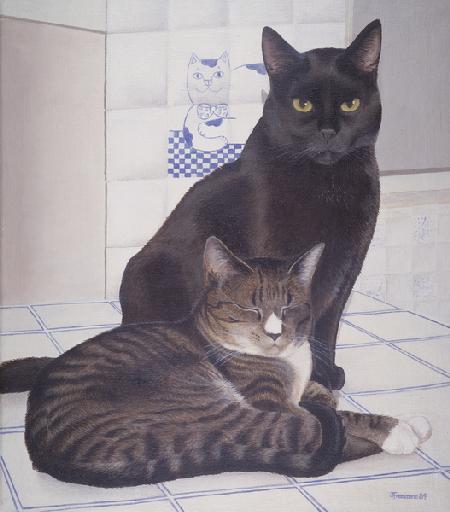 Stray and Daisie in the Kitchen 1984