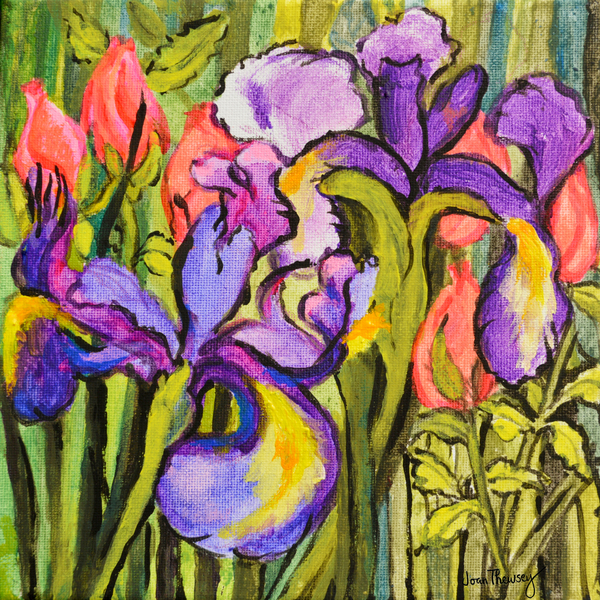 Irises and Roses von Joan  Thewsey