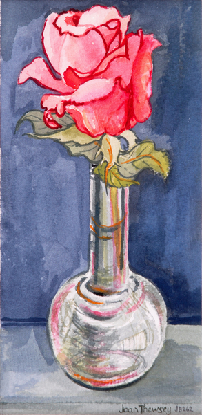Pink Rose in a Bud Vase von Joan  Thewsey