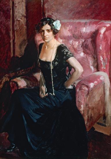 Clotilde in an Evening Dress 1911