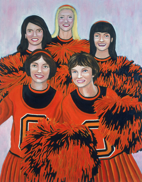 Oregon State Cheerleaders, 2002 (oil on canvas)  von Joe Heaps  Nelson
