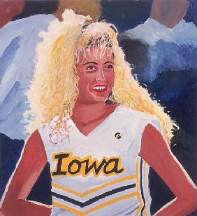 Iowa Cheerleader, 2001 (oil on panel) 