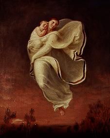 Schwebende weibliche Figur mit einem schlafenden Kinde von Joh. Heinrich Wilhelm Tischbein