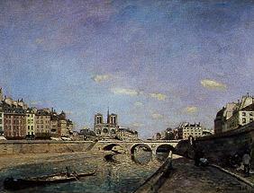 Paris, Seinebrücke und Notre Dame 1864