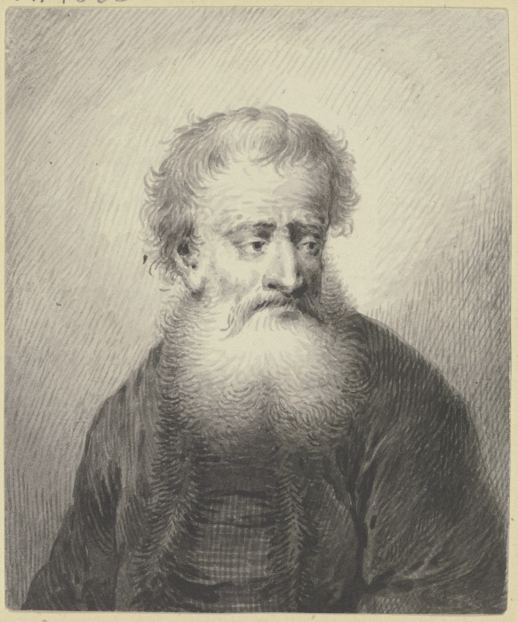 Brustbild eines weißbärtigen Mannes, leicht nach rechts gewandt von Johann Andreas Benjamin Nothnagel