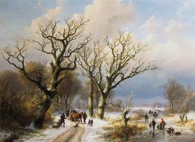 Winterliche Allee 1863