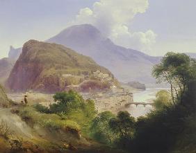 Salzburger Ansicht mit Kapuzinerberg 1844