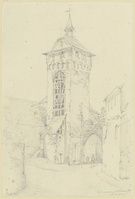 Wehrturm und Wiesbadener Tor in Sonnenberg von Johann Friedrich Hoff