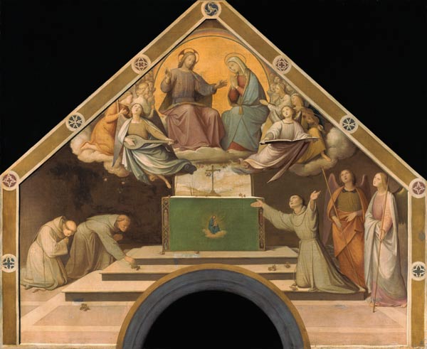 Das Rosenwunder des hl. Franz von Assisi Farbskizze für die Portiuncula-Kapelle von Johann Friedrich Overbeck