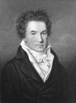 Portrait of Ludwig van Beethoven (1770-1827) (engraving) von Johann Gottfried Scheffner