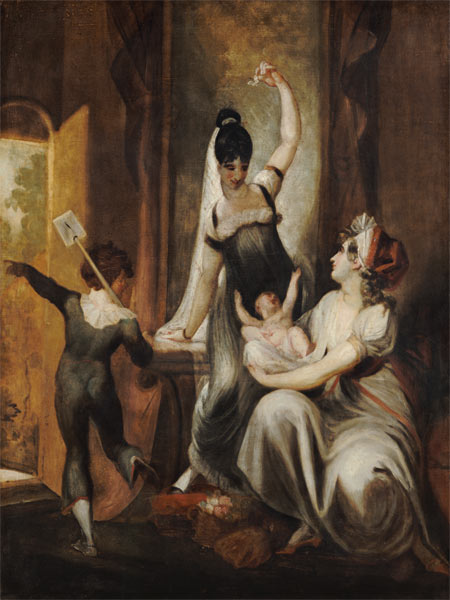 Eine Mutter mit ihren Kindern auf dem Lande von Johann Heinrich Füssli