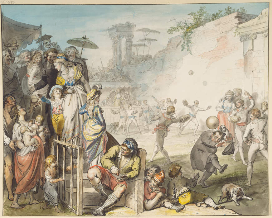 Ballspiel in Rom von Johann Heinrich Ramberg