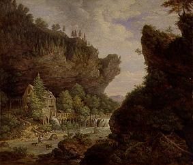 Mühle am Gebirgsbach. von Johann Jakob Dorner d.J.