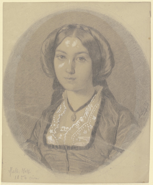 Bildnis Mathilde Hoff, Schwester des Künstlers von Johann Jakob Hoff