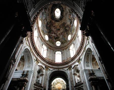 Interior view of the dome (photo) von Johann & Joseph Fischer von Erlach