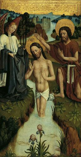 Taufe Christi aus dem Johannisaltar Um 1470