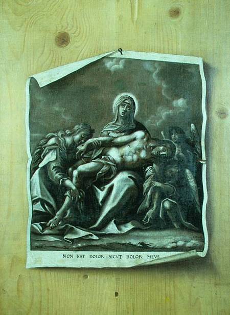 Trompe l'Oeil with Pieta von Johann Minck