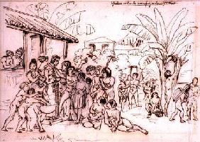 Indians visiting an estate, Brazil c.1825  an